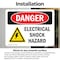 Signmission Electrical Shock Hazard Danger Sign, Vinyl Decal, 10in W x 7in L, 2PK OS-2PACK-DS-D-710-L-2215 - alternate 4
